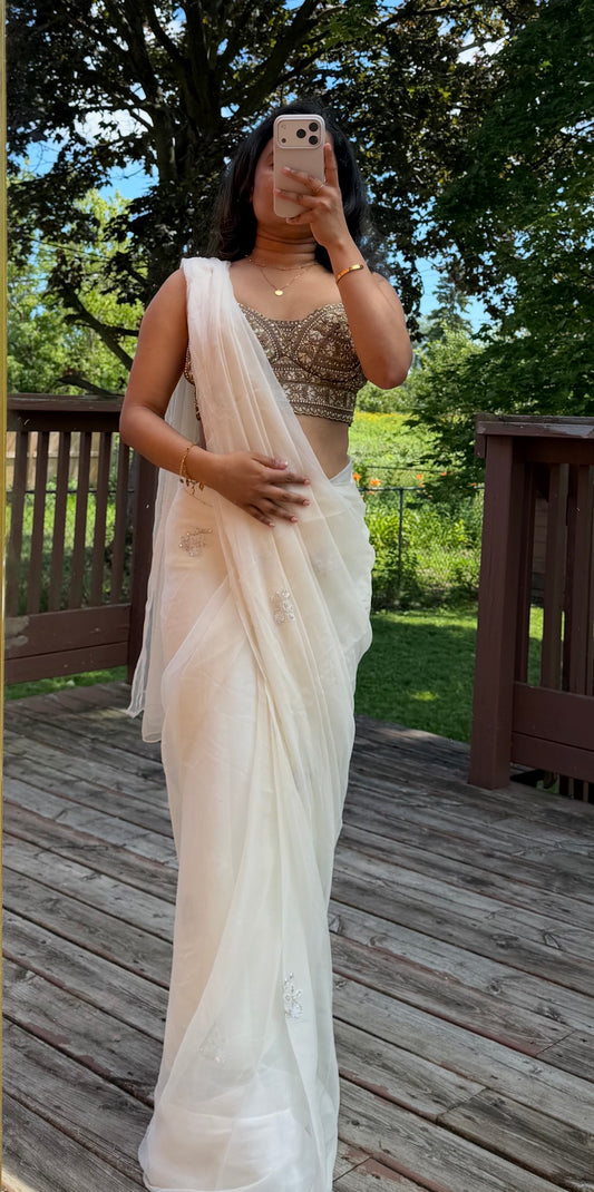 Moonlight Ivory Saree